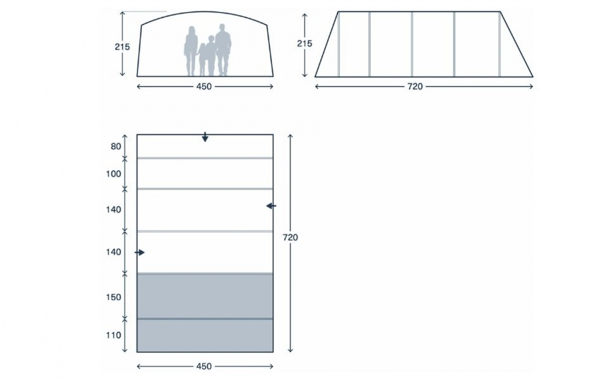 Kampa Saunton 06 Air i gruppen Outdoor / Campingtält hos Campingvaruhuset i Norden AB (82920)