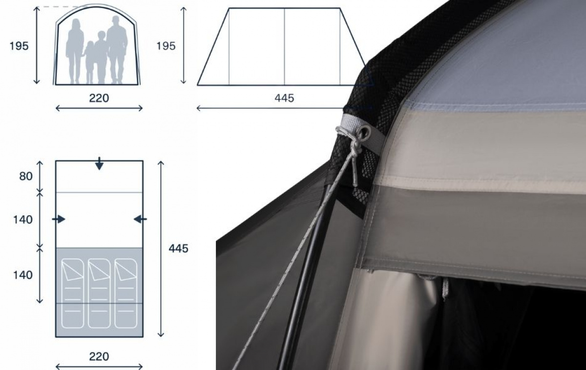 Kampa Sandwood 03 i gruppen Outdoor / Campingtält hos Campingvaruhuset i Norden AB (82925)