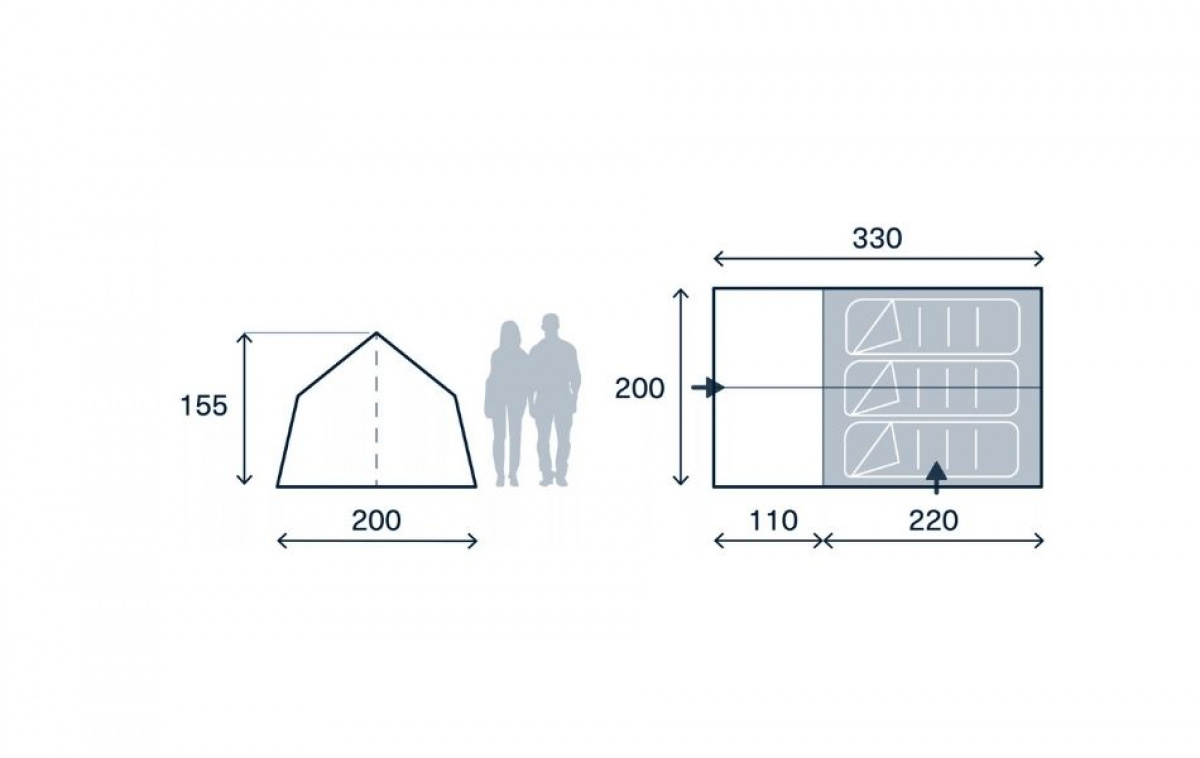 Kampa Moongazer 23 i gruppen Outdoor / Campingtält hos Campingvaruhuset i Norden AB (82929)