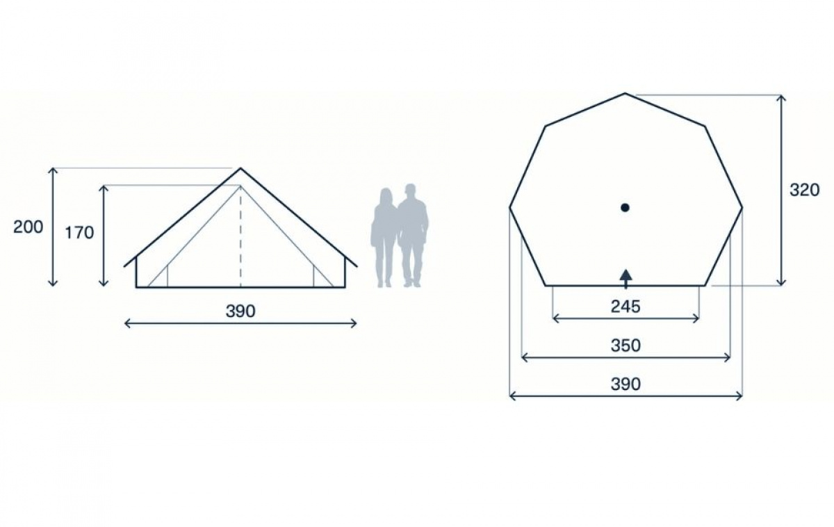 Kampa Pineveil 02 i gruppen Outdoor / Campingtält hos Campingvaruhuset i Norden AB (82931)