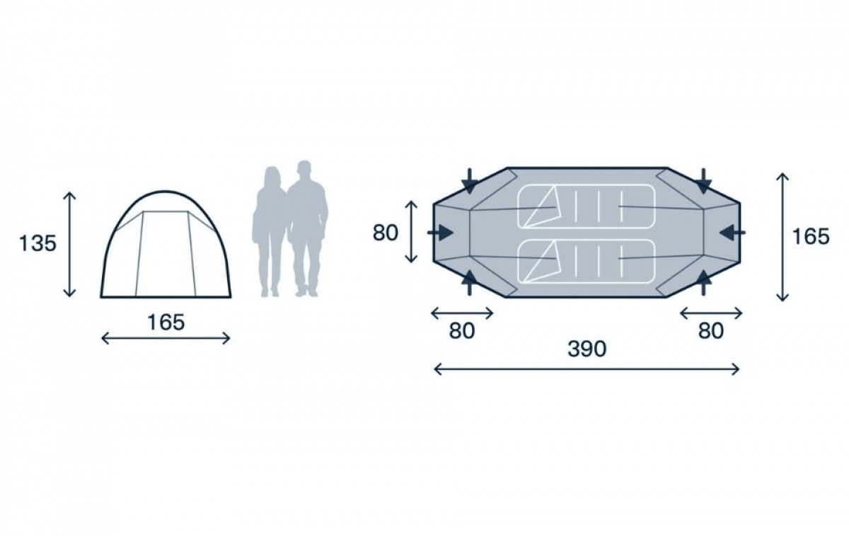 Kampa Mossborn-K 02 i gruppen Outdoor / Campingtält hos Campingvaruhuset i Norden AB (82936)