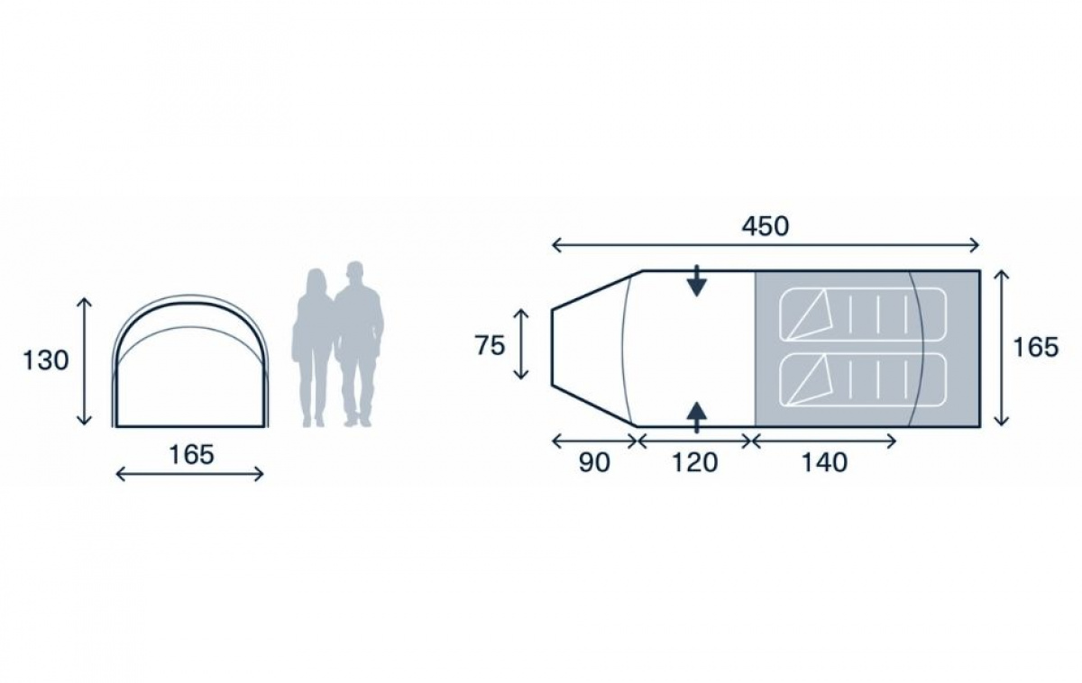 Kampa Wanderlight 02 Aegean i gruppen Outdoor / Campingtält hos Campingvaruhuset i Norden AB (82939)