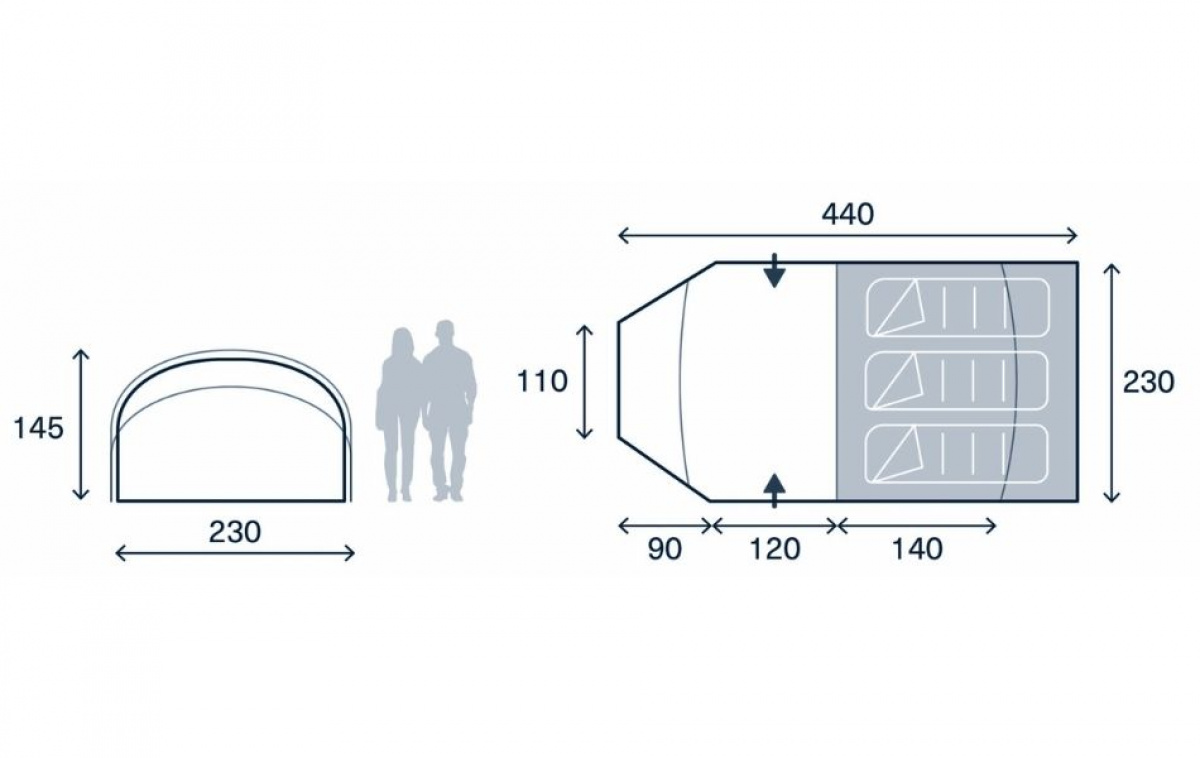 Kampa Wanderlight 03 Aegean i gruppen Outdoor / Campingtält hos Campingvaruhuset i Norden AB (82940)