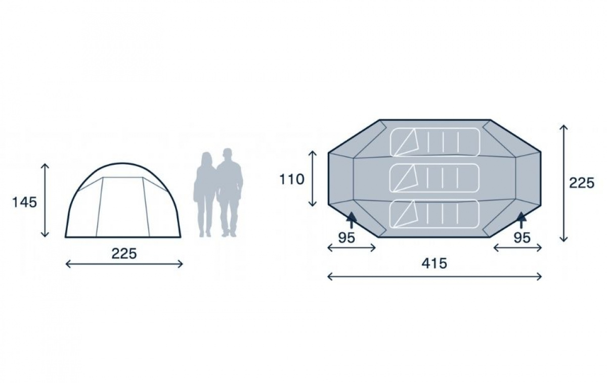 Kampa Mossborn 03 Aegean i gruppen Outdoor / Campingtält hos Campingvaruhuset i Norden AB (82942)