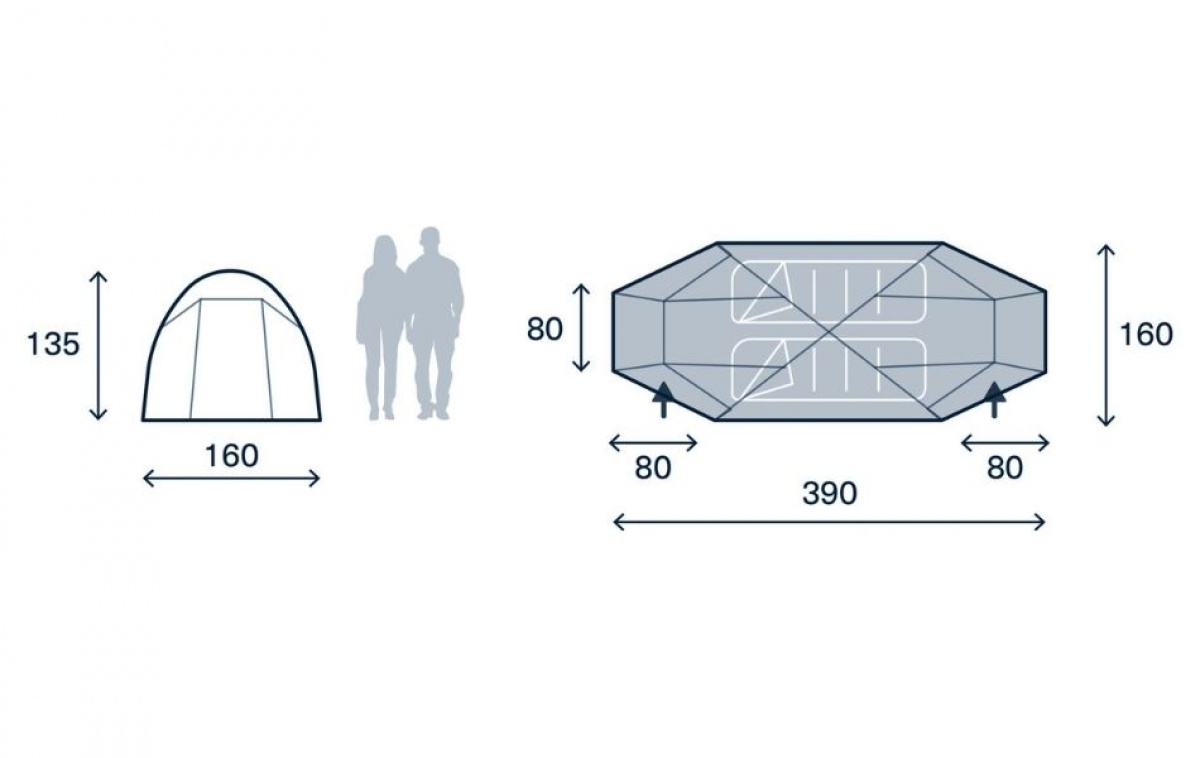 Kampa Mossborn 02 Mushroom i gruppen Outdoor / Campingtält hos Campingvaruhuset i Norden AB (82943)