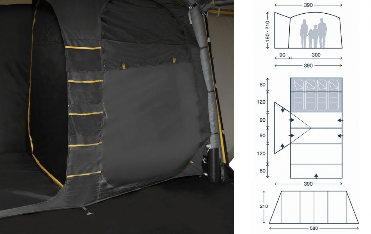 Kampa Voyage DA Low i gruppen Husvagn & Husbil / Van & Plåtisar / Förtält Van / Lufttält hos Campingvaruhuset i Norden AB (83017)