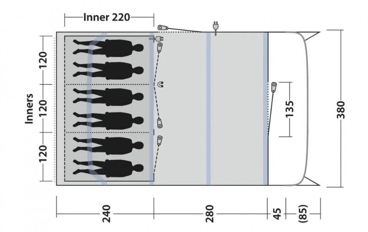 Outwell Colorado 6 Air i gruppen Outdoor / Campingtält hos Campingvaruhuset i Norden AB (83070)