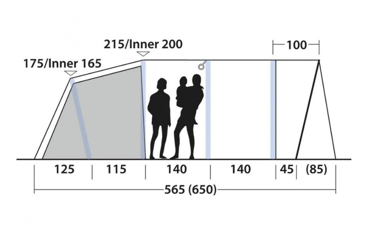 Outwell Colorado 6 Air i gruppen Outdoor / Campingtält hos Campingvaruhuset i Norden AB (83070)