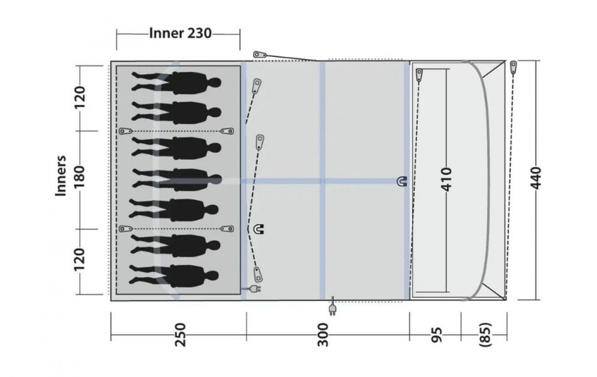 Outwell Charleston 7 Air TC i gruppen Outdoor / Campingtält hos Campingvaruhuset i Norden AB (83080)
