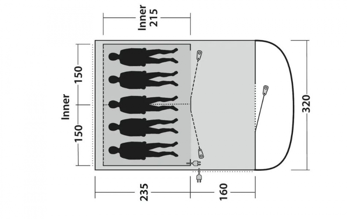 Outwell Sky 5 i gruppen Outdoor / Campingtält hos Campingvaruhuset i Norden AB (83088)