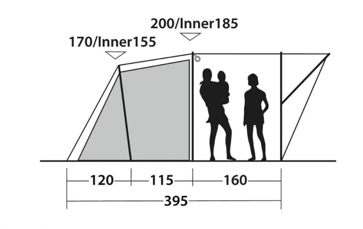 Outwell Sky 4 i gruppen Outdoor / Campingtält hos Campingvaruhuset i Norden AB (83089)