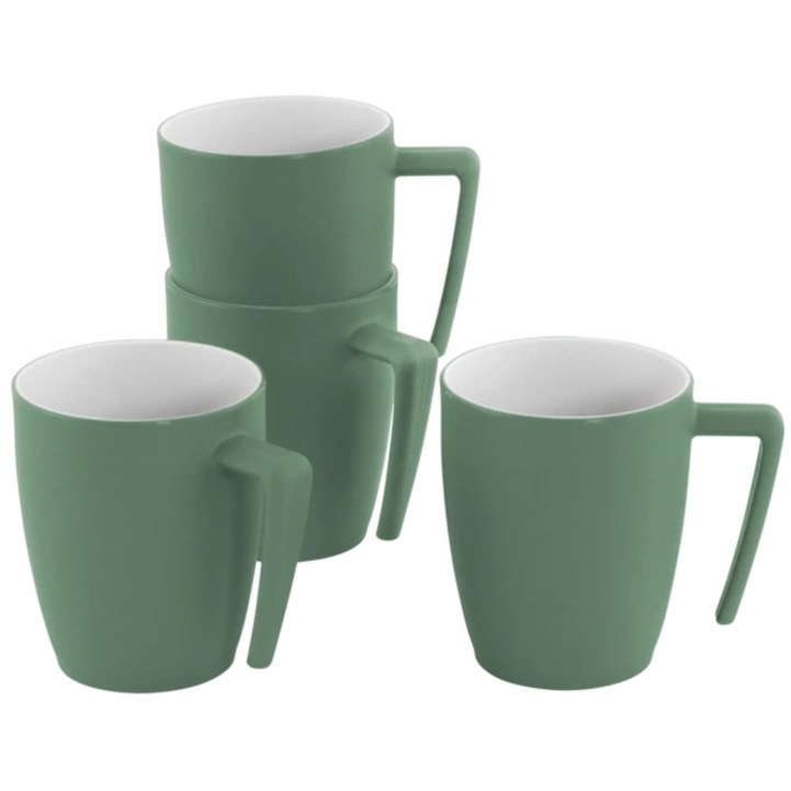 Outwell Mugg 4-Pack Gala Shadow Green i gruppen Hushåll & Kök / Glas & Muggar / Muggar och Kaffekoppar hos Campingvaruhuset i Norden AB (83154)
