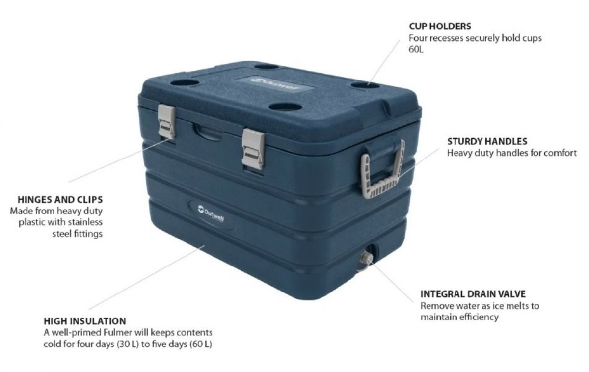 Outwell Kylbox Fulmar 60L i gruppen Husvagn & Husbil / Värme, Kyla & Ventilation / Kylskåp & Kylboxar / Kylboxar hos Campingvaruhuset i Norden AB (83159)