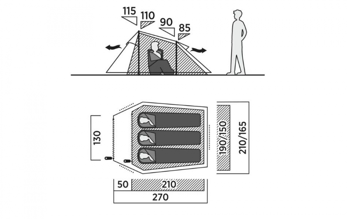 Easy Camp Reindal 3 i gruppen Outdoor / Campingtält hos Campingvaruhuset i Norden AB (83195)