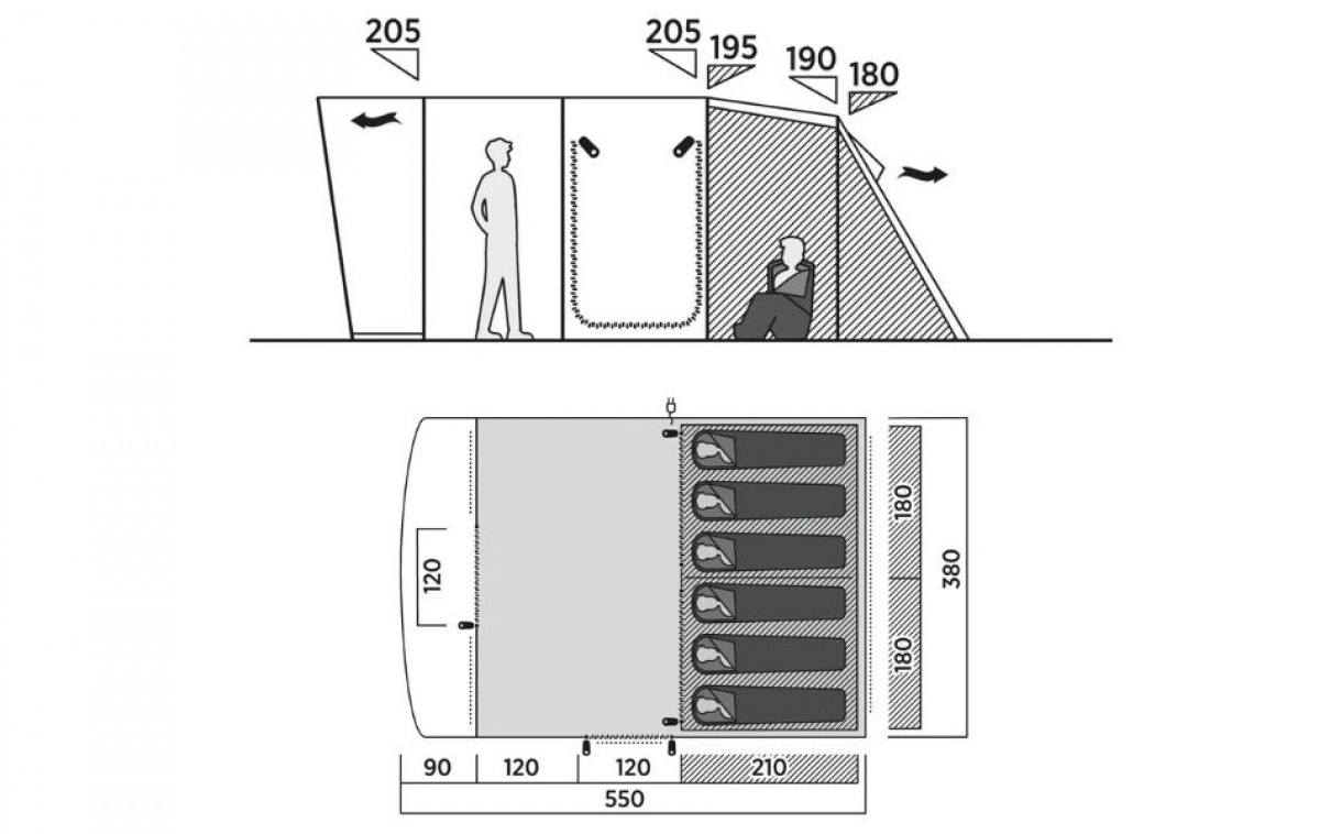 Easy Camp Skarvan 6 i gruppen Outdoor / Campingtält hos Campingvaruhuset i Norden AB (83204)