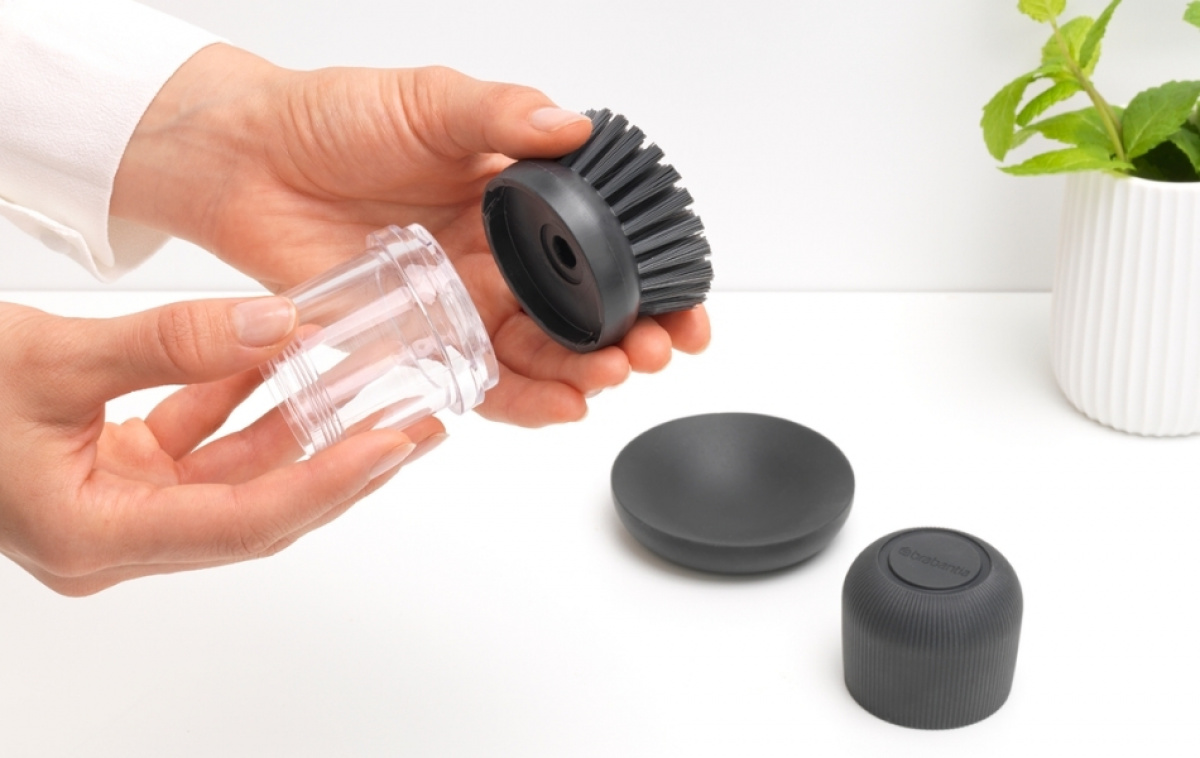 Diskmedelsbehållare med Diskborste i gruppen Hushåll & Kök / Tvätt, Städ & Disk / Diskborstar hos Campingvaruhuset i Norden AB (83576)