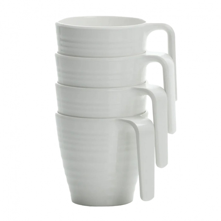 Flamefield Muggset Soft White 4-Pack i gruppen Hushåll & Kök / Servering / Glas & Muggar / Muggar och Kaffekoppar hos Campingvaruhuset i Norden AB (83808)