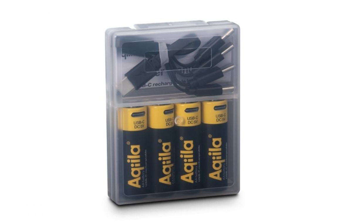 Aqiila Uppladdningsbara AA-Batterier USB-C -4p i gruppen Husvagn & Husbil / Elektronik / Batterier & Omvandlare / Batterier hos Campingvaruhuset i Norden AB (84003)