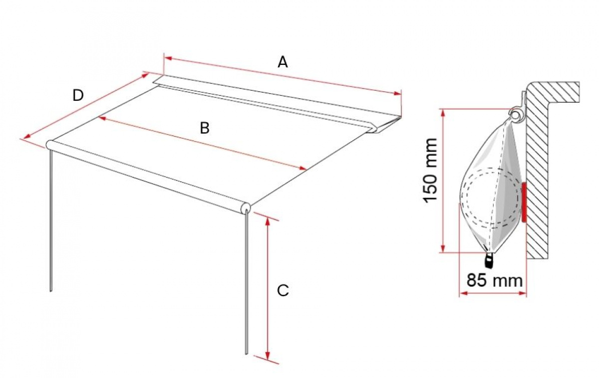 Fiamma Caravanstore Evo i gruppen Förtält & Markiser / Markiser / Husvagnsmarkiser / Påsmarkiser hos Campingvaruhuset i Norden AB (84058)