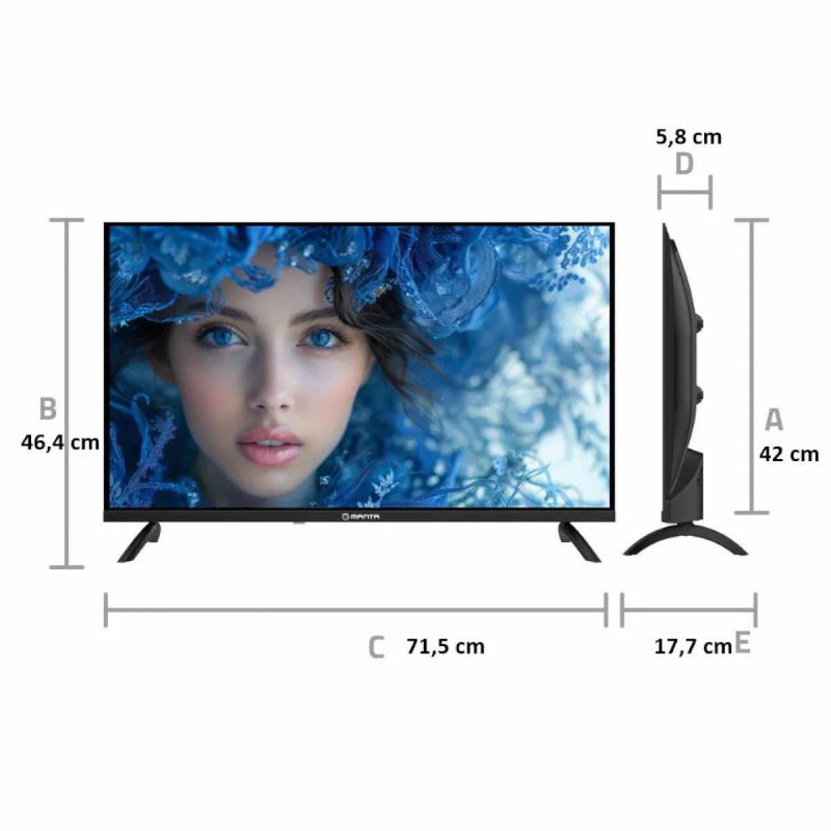 MANTA LED TV 32 tum 230v i gruppen Husvagn & Husbil / Elektronik / Tv, Bild & Ljud / TV hos Campingvaruhuset i Norden AB (84285)