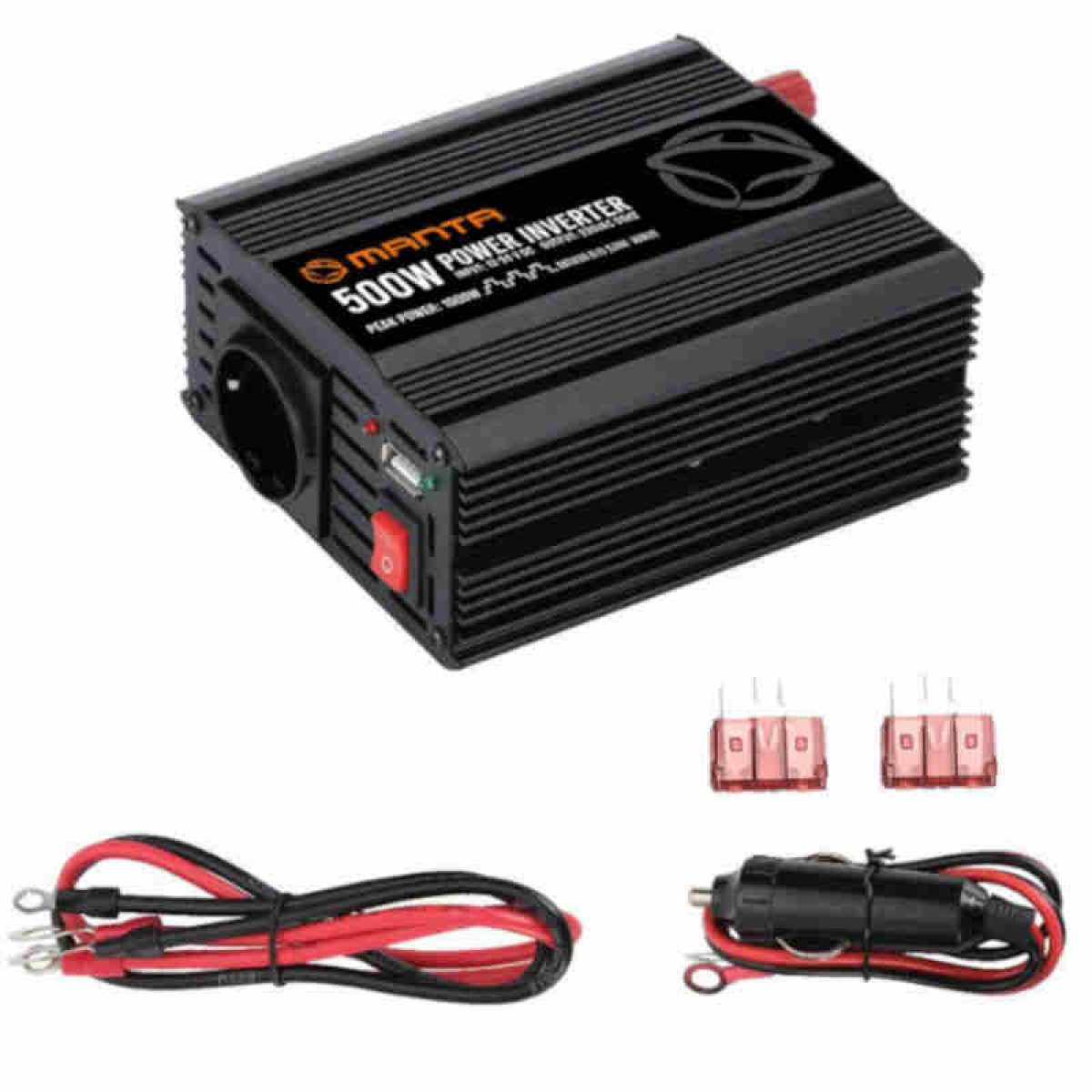 Manta Inverter 500w i gruppen Husvagn & Husbil / Elektronik / Batterier & Omvandlare / Inverter & Omformare / Omvandlare 12V Till 230V hos Campingvaruhuset i Norden AB (84287)