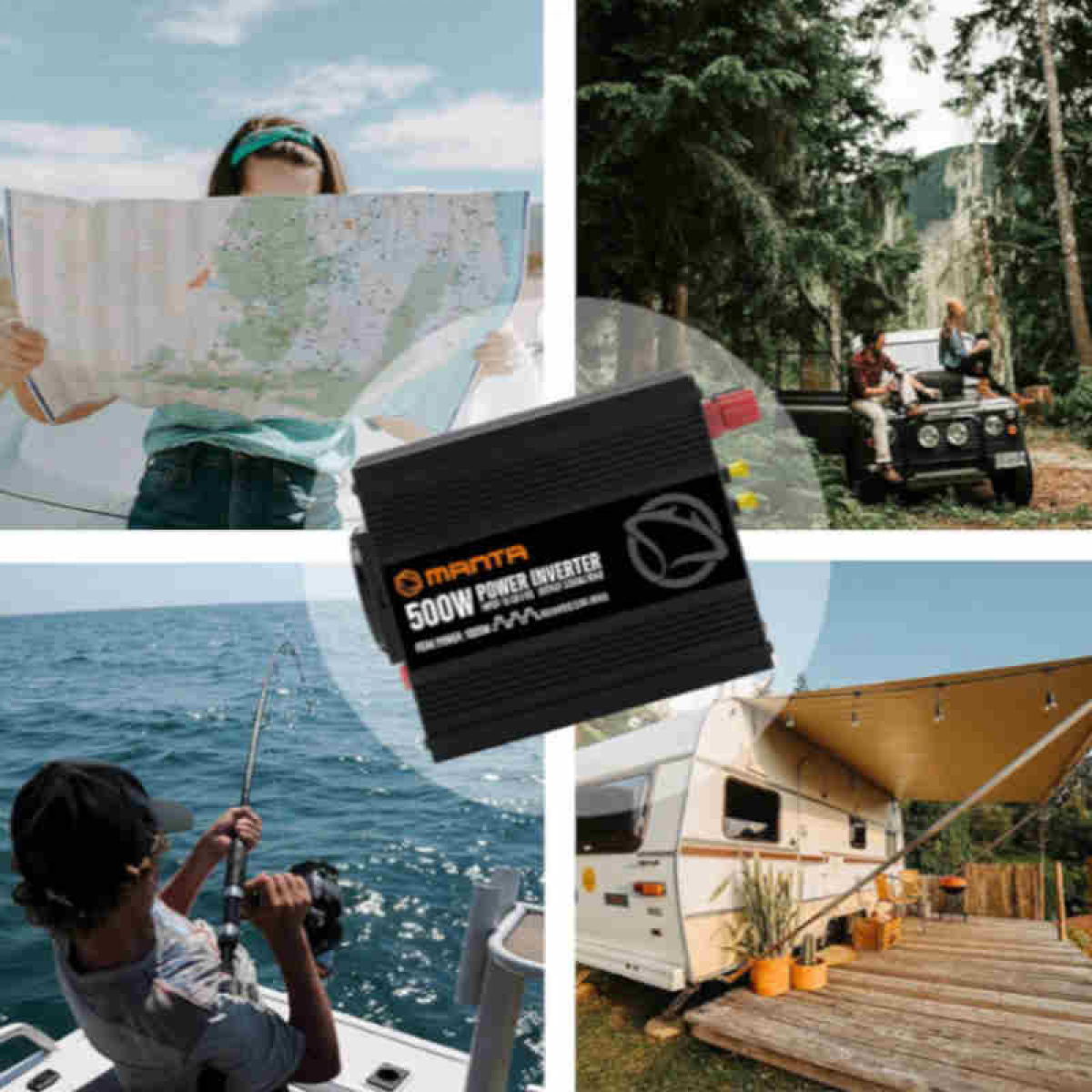 Manta Inverter 500w i gruppen Husvagn & Husbil / Elektronik / Batterier & Omvandlare / Inverter & Omformare / Omvandlare 12V Till 230V hos Campingvaruhuset i Norden AB (84287)
