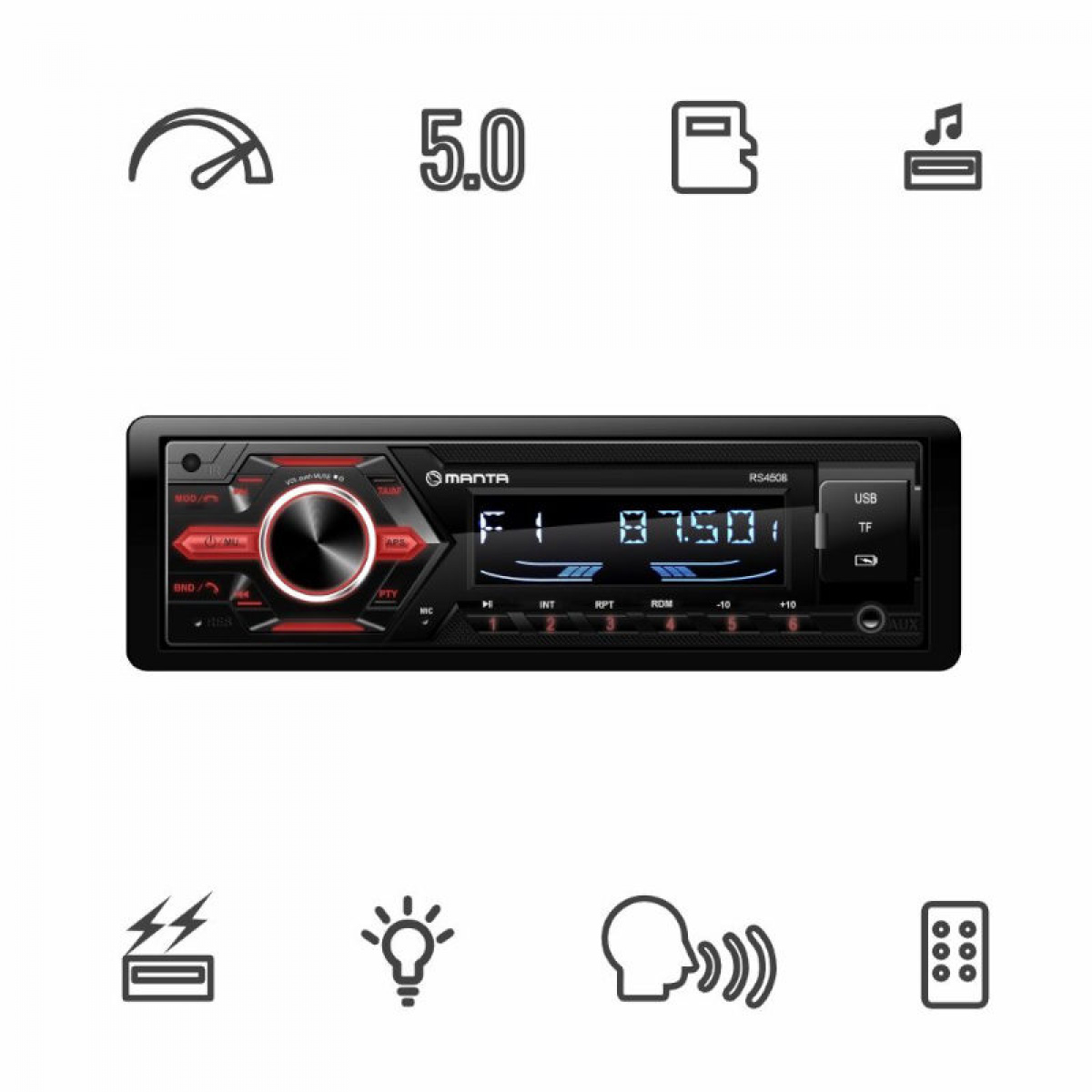 Manta Bilstereo Ottawa RS4508 i gruppen Husvagn & Husbil / Elektronik / Tv, Bild & Ljud hos Campingvaruhuset i Norden AB (84289)