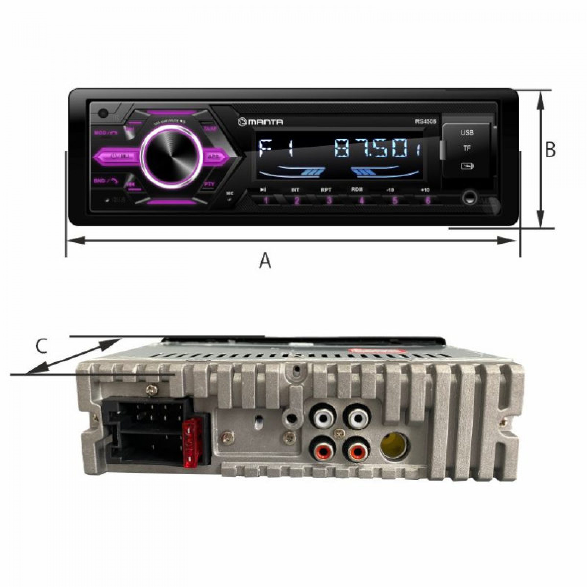 Manta Bilstereo Ottawa RS4508 i gruppen Husvagn & Husbil / Elektronik / Tv, Bild & Ljud hos Campingvaruhuset i Norden AB (84289)