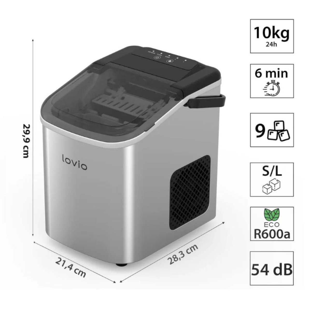 Lovio Ismaskin Crystal Ice i gruppen Husvagn & Husbil / Värme, Kyla & Ventilation / Kylskåp & Kylboxar / Övriga Kylskåp/Frysar hos Campingvaruhuset i Norden AB (84291)