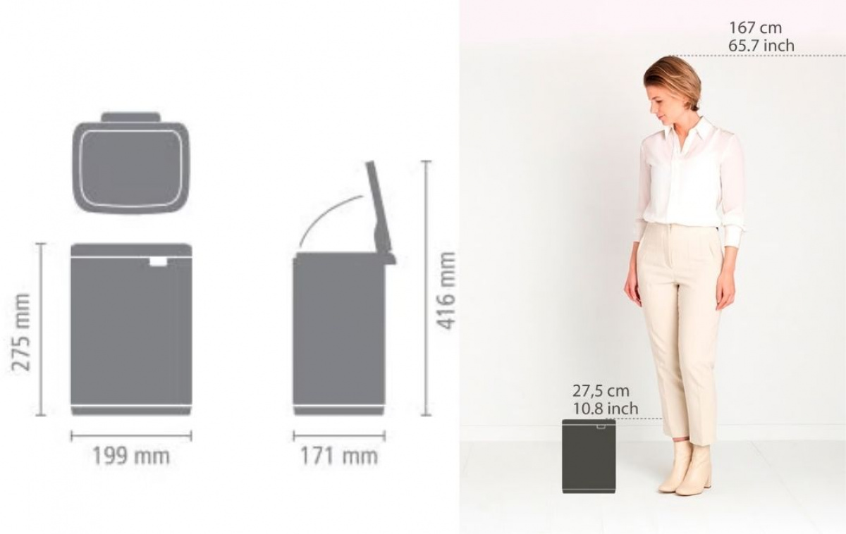 Brabantia Bo Soptunna 4L i gruppen Hushåll & Kök / Tvätt, Städ & Disk / Städ hos Campingvaruhuset i Norden AB (84296)