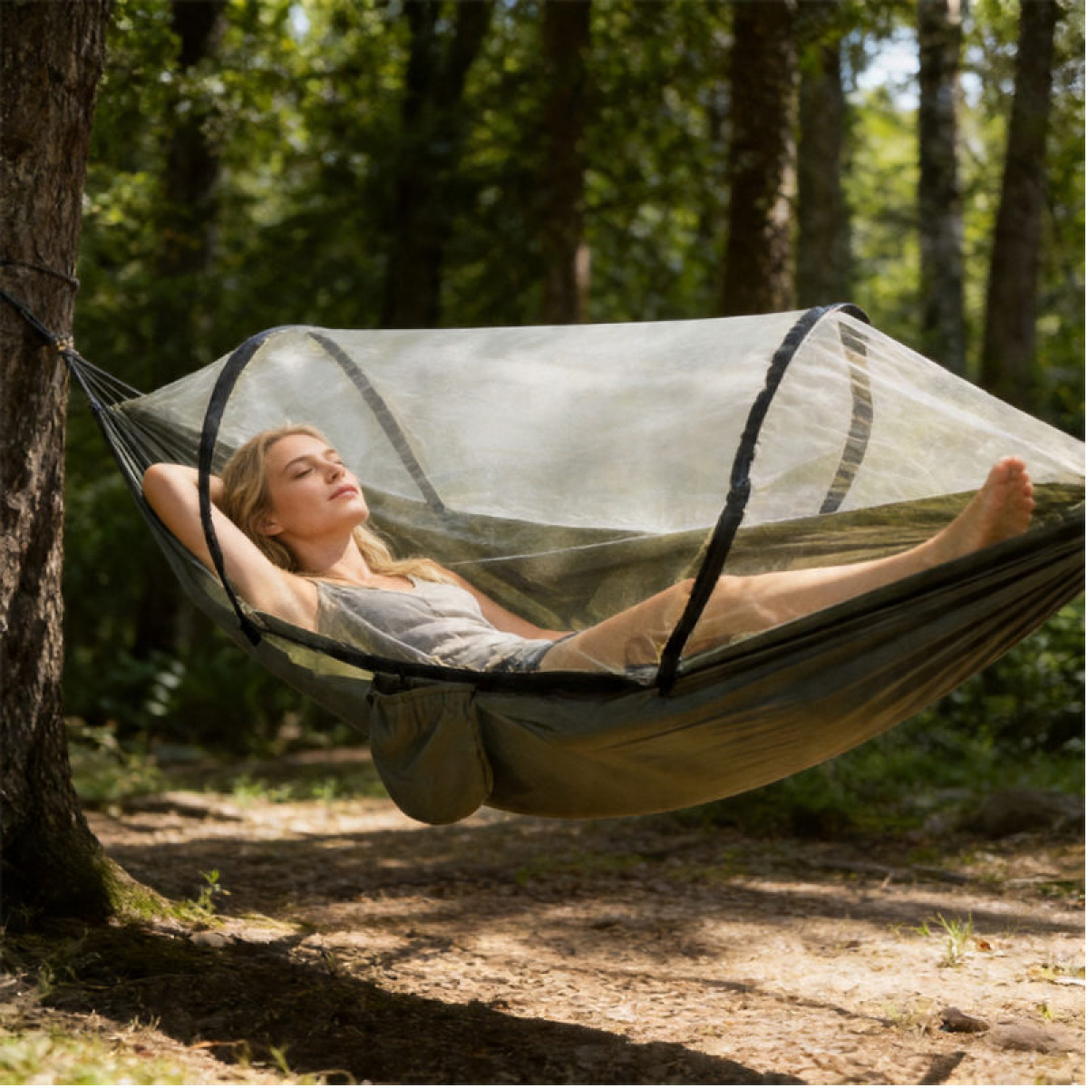 Hängmatta med Myggnät i gruppen Outdoor / Sovutrustning hos Campingvaruhuset i Norden AB (84340)