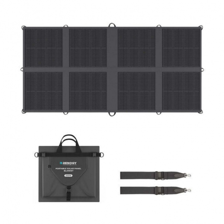 Renogy Portabel Vikbar Solpanel 200W i gruppen Husvagn & Husbil / Elektronik / Solpaneler hos Campingvaruhuset i Norden AB (84584)