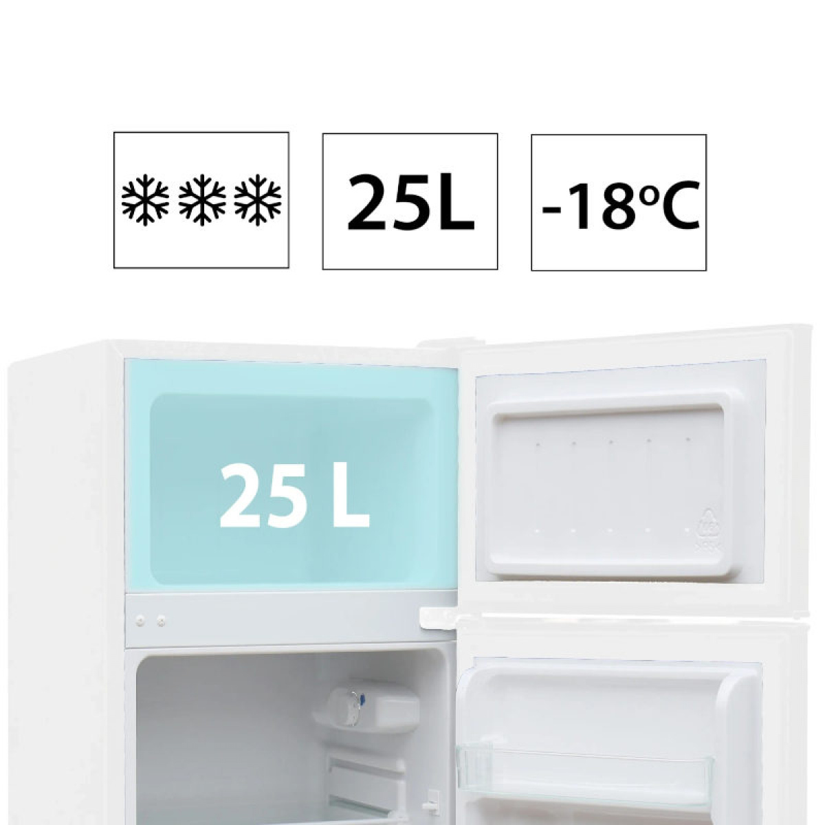 Manta Kyl och Frys 88L Vit i gruppen Husvagn & Husbil / Värme, Kyla & Ventilation / Kylskåp & Kylboxar / Övriga Kylskåp/Frysar hos Campingvaruhuset i Norden AB (84599)