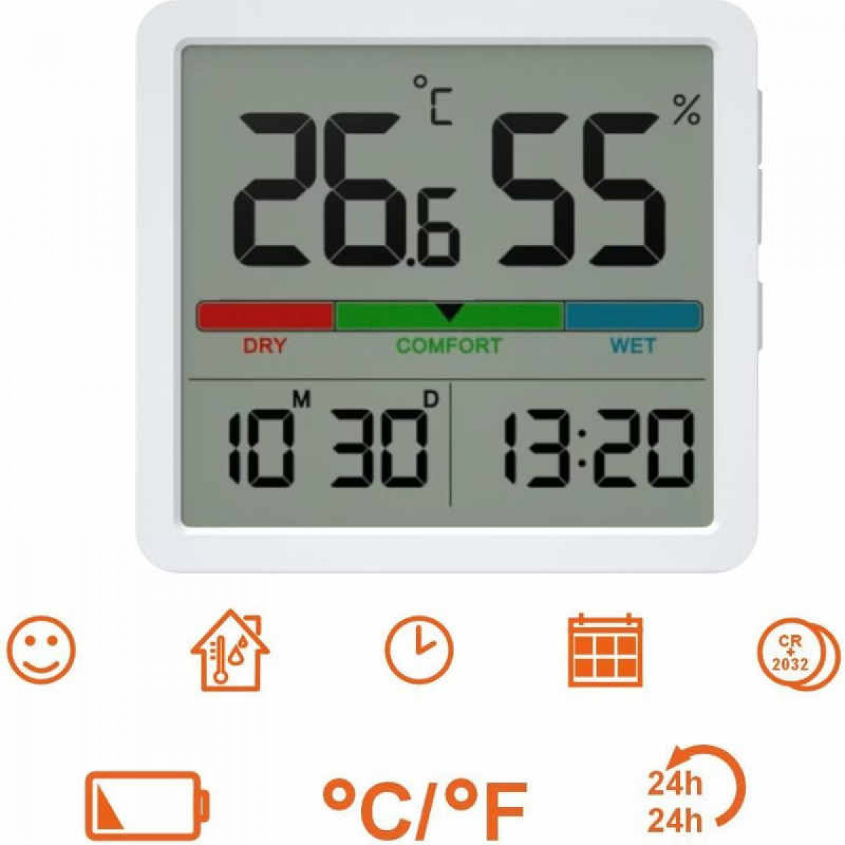 Innetermometer-Hygrometer i gruppen Övrigt / Övrigt hos Campingvaruhuset i Norden AB (84693)