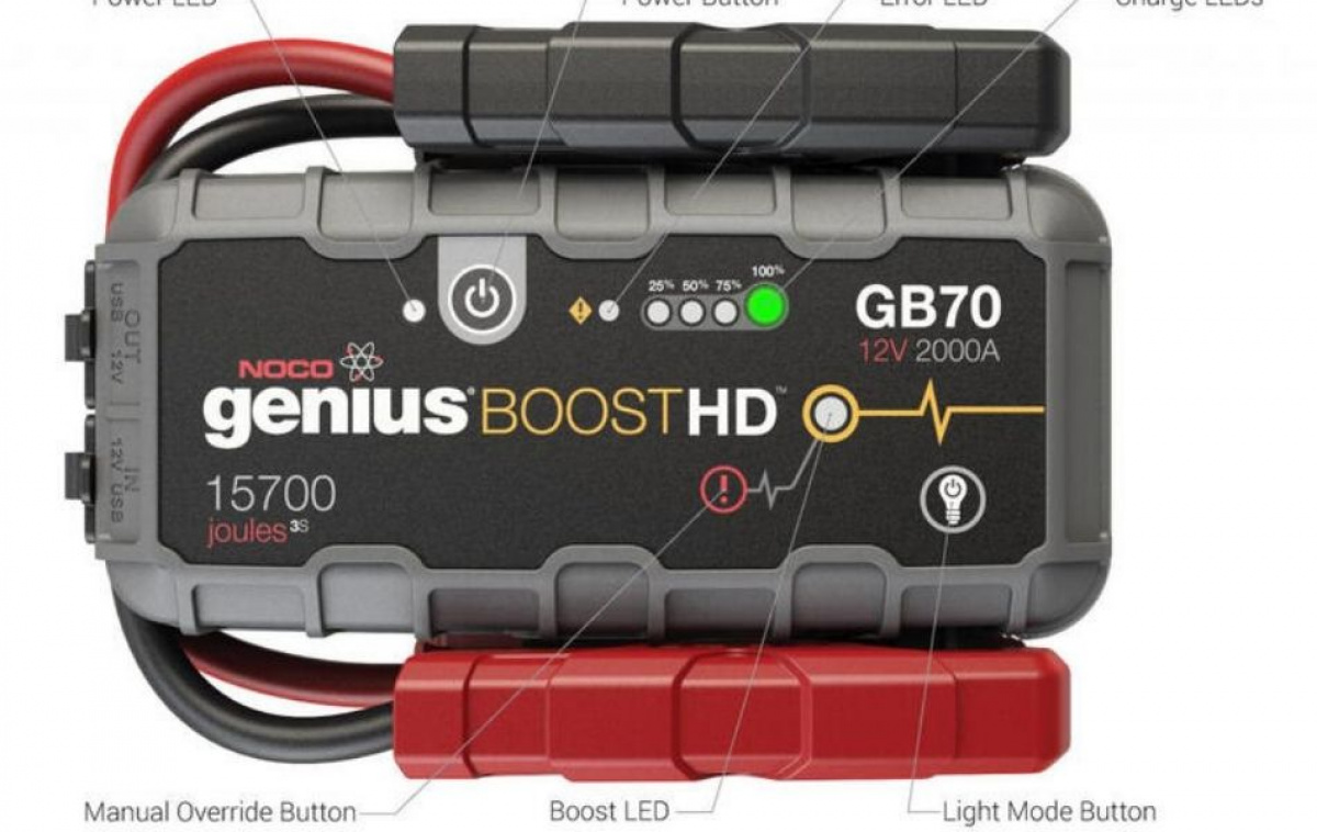 Noco Batteribooster Genius Boost HD i gruppen Husvagn & Husbil / Elektronik / Batterier & Omvandlare / Batterier / Batteritillbehör hos Campingvaruhuset i Norden AB (84906)