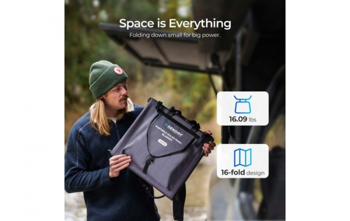 Renogy Portabel Vikbar Solpanel 400W i gruppen Husvagn & Husbil / Elektronik / Solpaneler hos Campingvaruhuset i Norden AB (84908)