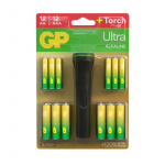 GP Batterier AA-12Pack Inkl Ficklampa